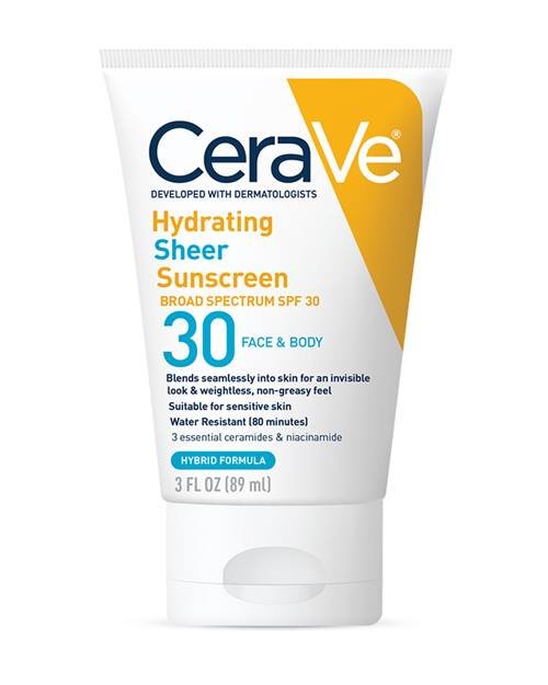 Hydrating Sheer Sunscreen Broad Spectrum SPF 30 for Face & Body