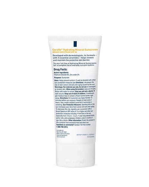 Hydrating Mineral Sunscreen SPF 30 Face Lotion