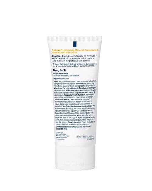 Hydrating Mineral Sunscreen SPF 50 Face Lotion